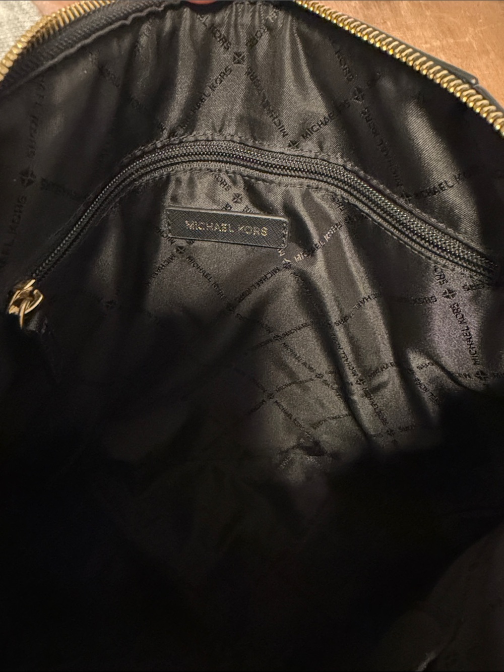 Michael Kors Black Purse with Gold Hardware - Picture 10 of 14